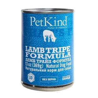 PetKind (ПетКайнд) Lamb Tripe Formula - Консервированный корм с ягненком, индейкой и рубцом для собак всех пород и возрастов (паштет); 369 г