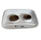 Petmax (Петмакс) Stella – Миски для домашних животных на подносе; 250 / 300 мл (Серый / Коричневый)