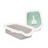 Petmax (Петмакс) Quadro - Відкритий туалет з бортами Мікс кольорів для котів; 47x27x11 см