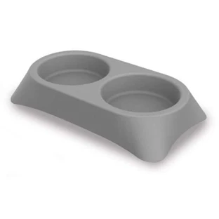 Petmax (Петмакс) Bowl Stella Double – Миска підвійна пластикова для котів та собак; 2х300 мл (Зелений)