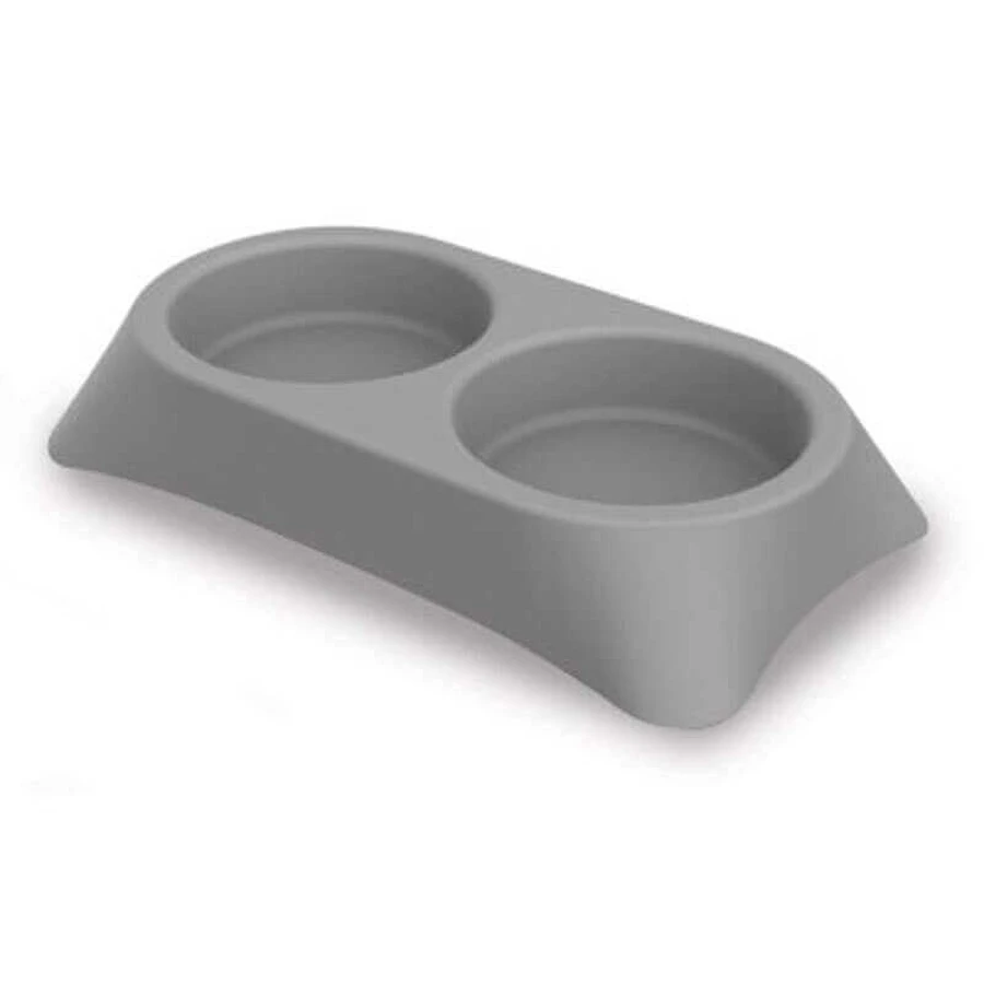 Petmax (Петмакс) Bowl Stella Double – Миска підвійна пластикова для котів та собак; 2х300 мл (Зелений): ціни та характеристики