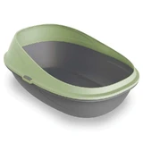 Petmax (Петмакс) Cat Toilet Pop Up – Туалет відкритий для котів з високими бортами; 57х39х23 см (Сіро-зелений)
