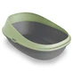 Petmax (Петмакс) Cat Toilet Pop Up – Туалет открытый для котов с высокими бортами; 57х39х23 см (Серо-зелёный)