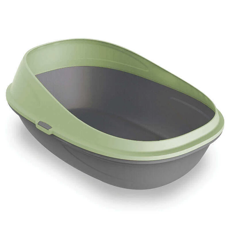 Petmax (Петмакс) Cat Toilet Pop Up – Туалет відкритий для котів з високими бортами; 57х39х23 см (Сіро-зелений): ціни та характеристики