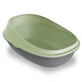 Petmax (Петмакс) Cat Toilet Pop Up Plus – Туалет открытый для котов с высокими бортами и сеткой; 57х39х27 см (Серо-зелёный)