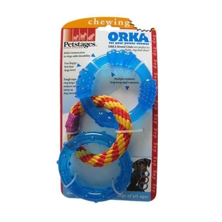 Petstages (Петстейджес) Orka Dental Links - Игрушка для собак "Орка кольца для зубов"; 3хØ10 см