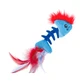 Petstages (Петстейджес) Feather Fish Bone – Игрушка для котов, рыбка с перьями; 5х19х2 см (Голубой)