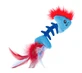 Petstages (Петстейджес) Feather Fish Bone – Игрушка для котов, рыбка с перьями; 5х19х2 см (Голубой)