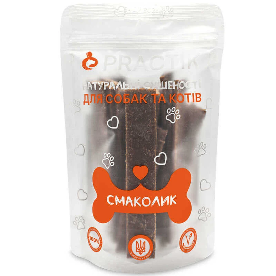 Practik - Ласощі Смужки з креветкою для собак та котів; 200 г: ціни та характеристики