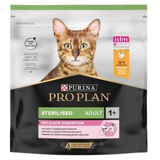 Purina Pro Plan Sterilised Delicate Digestion Adult - Сухий корм з куркою для стерилізованих котів з чутливим травленням; 400 г