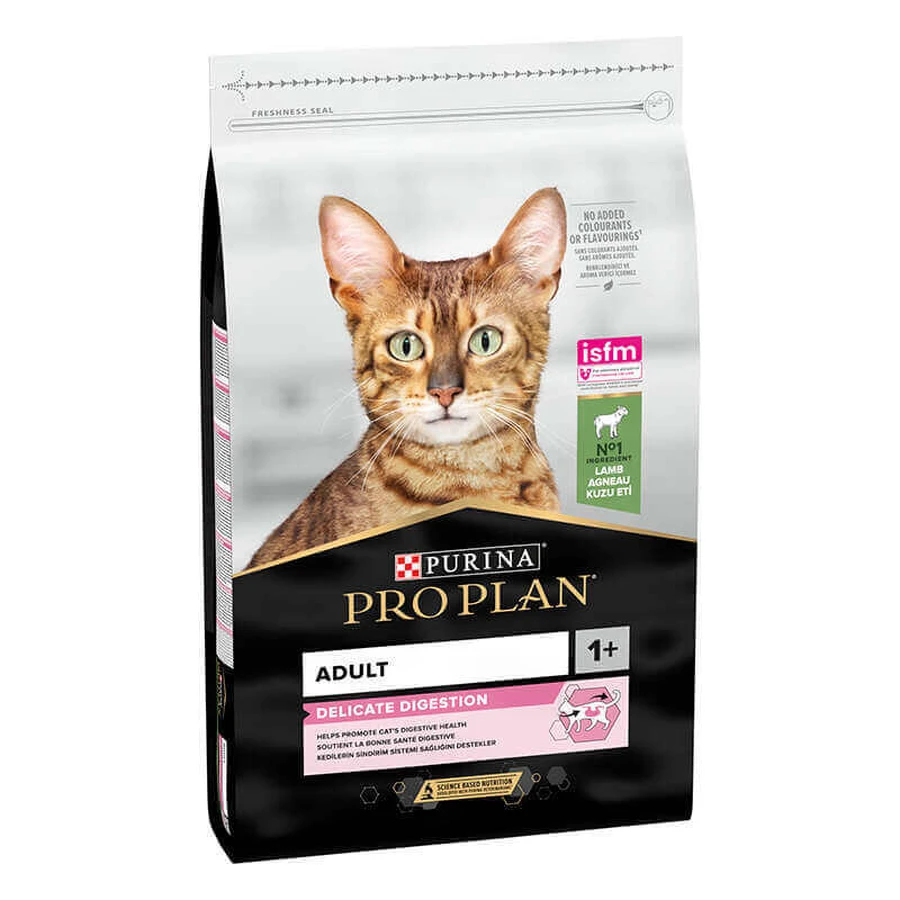 Purina Pro Plan Delicate Adult Lamb - Сухой корм с ягненком для котов с чувствительным пищеварением; 10 кг: цены и характеристики