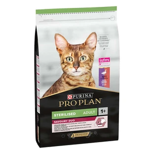 Purina Pro Plan Sterilised Adult Duck with Liver - Сухой корм с уткой и печенью для стерилизованных кошек; 10 кг