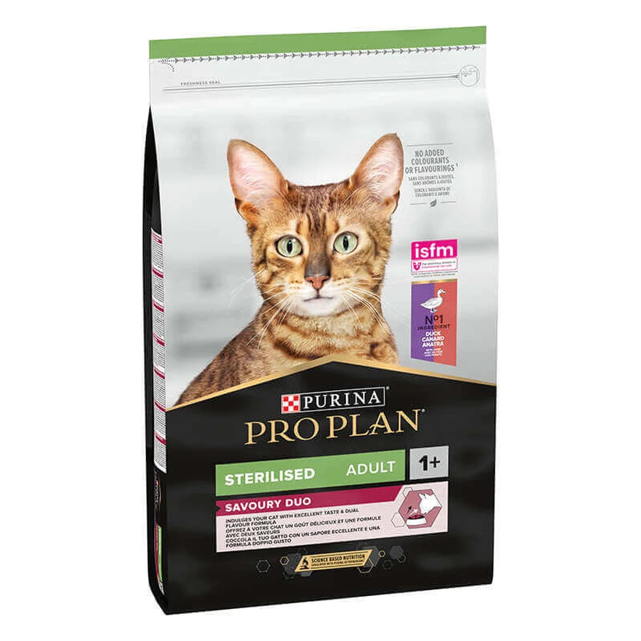 Purina Pro Plan Sterilised Adult Duck with Liver - Сухой корм с уткой и печенью для стерилизованных кошек; 10 кг: цены и характеристики