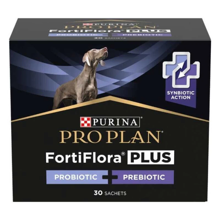 Pro Plan Veterinary Diets (Про План Ветеринарі Дієтс) FortiFlora Plus - Кормова добавка з пробіотиком для підтримки мікрофлори кишківника у дорослих собак та цуценят; 30х2 г: ціни та характеристики