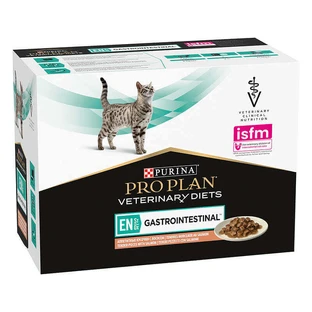 Pro Plan Veterinary Diets (Про План Ветеринари Диетс) EN St/Ox Gastrointestinal Feline Salmon - Консервированный корм с лососем кошкам и котятам для уменьшения расстройств кишечной абсорбции, кормления в период восстановления; 10х85 г