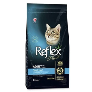 Reflex Plus (Рефлекс Плюс) Adult Cat Sterilised Salmon - Сухой корм с лососем для стерелизованных котов; 8 кг