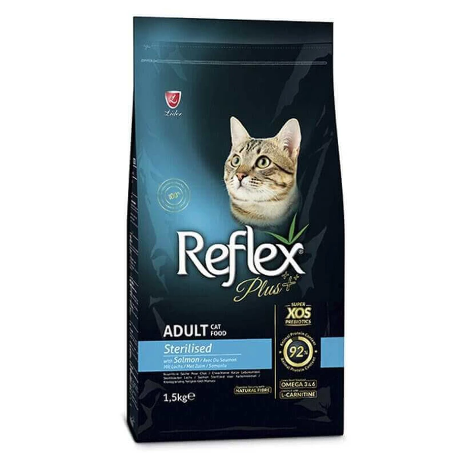 Reflex Plus (Рефлекс Плюс) Adult Cat Sterilised Salmon - Сухой корм с лососем для стерелизованных котов; 8 кг: цены и характеристики