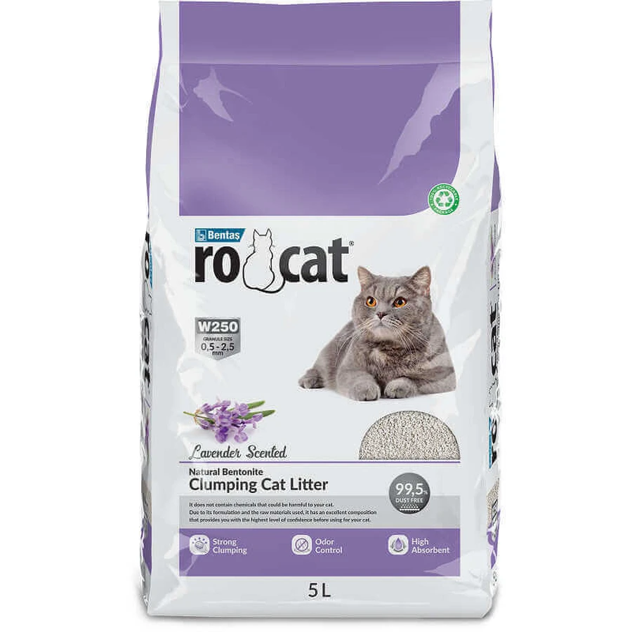 RoCat (РоКет) Cat Litter Lavender - Бентонітовий наповнювач для котячого туалету з ароматом лаванди; 5 л / 4,3 кг: ціни та характеристики