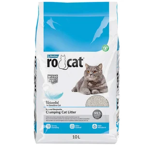 RoCat (РоКет) Cat Litter Unscented - Бентонітовий наповнювач для котячого туалету без аромату; 10 л / 8,5 кг