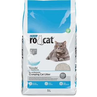 RoCat (РоКет) Cat Litter Unscented - Бентонітовий наповнювач для котячого туалету без аромату; 5 л / 4,3 кг
