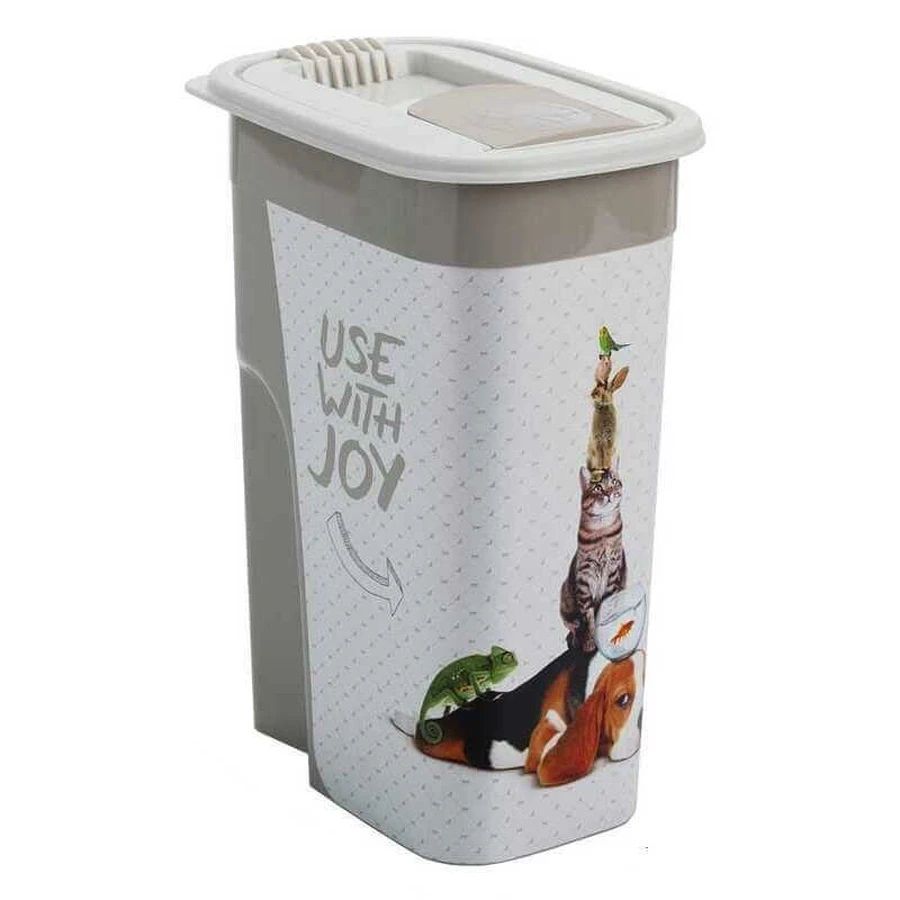Rotho MyPet (Рото МайПет) Food Box Flo - Контейнер для хранения сухого корма котов и собак; 4,1 л (Капучино): цены и характеристики