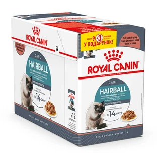 Royal Canin (Роял Канін) Hairball Care - Консервований корм для дорослих котів (шматочки в соусі); 9+3 (85 г)