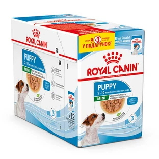 Royal Canin Mini Puppy - Консервированный корм для щенков мелких пород (кусочки в соусе); 9+3 (85 г)