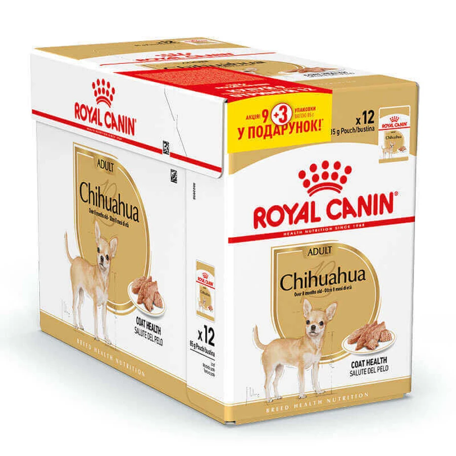 Royal Canin Chihuahua Adult - Влажный корм для взрослых собак породы Чихуахуа (паштет); 9+3х85 г: цены и характеристики