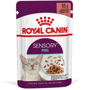 Royal Canin Sensory Feel in Gravy – Влажный корм с мясом и рыбой для взрослых кошек, стимулирующий осязательные рецепторы ротовой полости (кусочки в соусе); 85 г