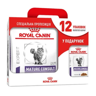 Royal Canin Mature Consult - Ветеринарная диета для кошек старше 7 лет без видимых признаков старения; 3.5 кг+12х85 г