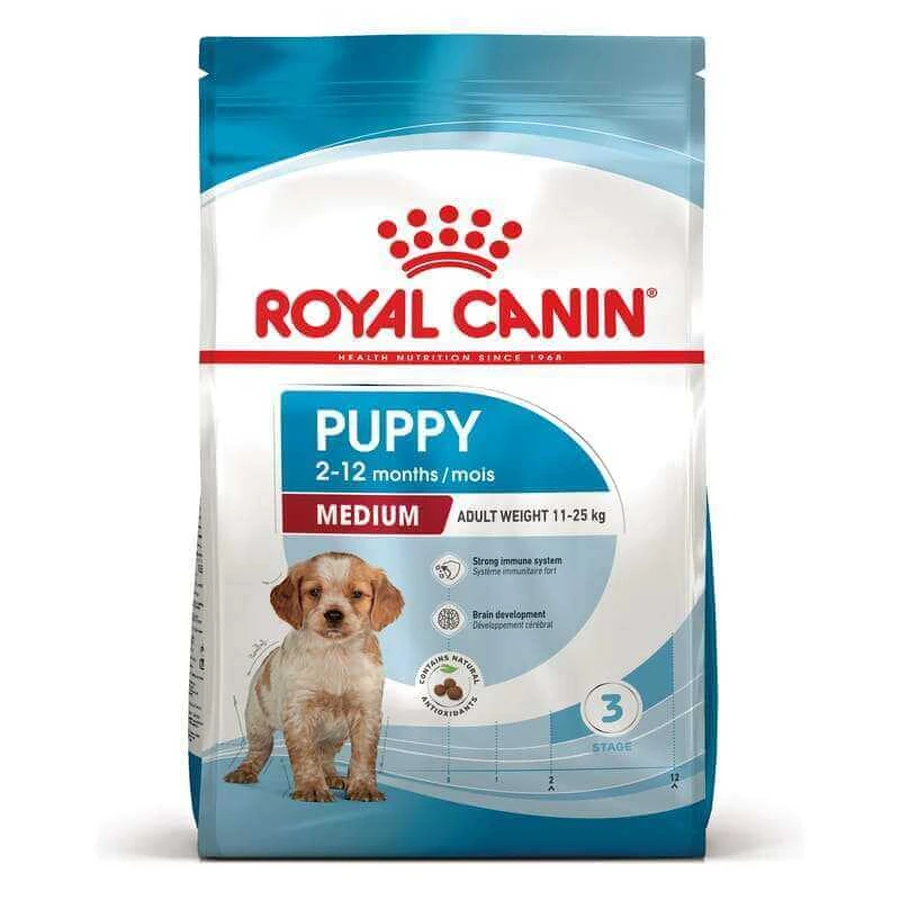 Royal Canin Medium Puppy - Сухий корм з м'ясом птиці для цуценят собак середніх порід; 15 кг: ціни та характеристики