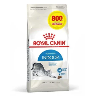 Royal Canin Indoor - Сухой корм с птицей для домашних кошек; 3,2 кг + 800 г