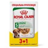 Royal Canin Mini Adult - Консервований корм для собак дрібних порід (шматочки в соусі); 3+1 шт.