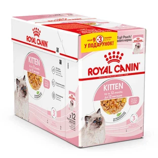 Royal Canin Kitten Instinctive - Консервированный корм для котят (кусочки в соусе); 9+3 (85 г)