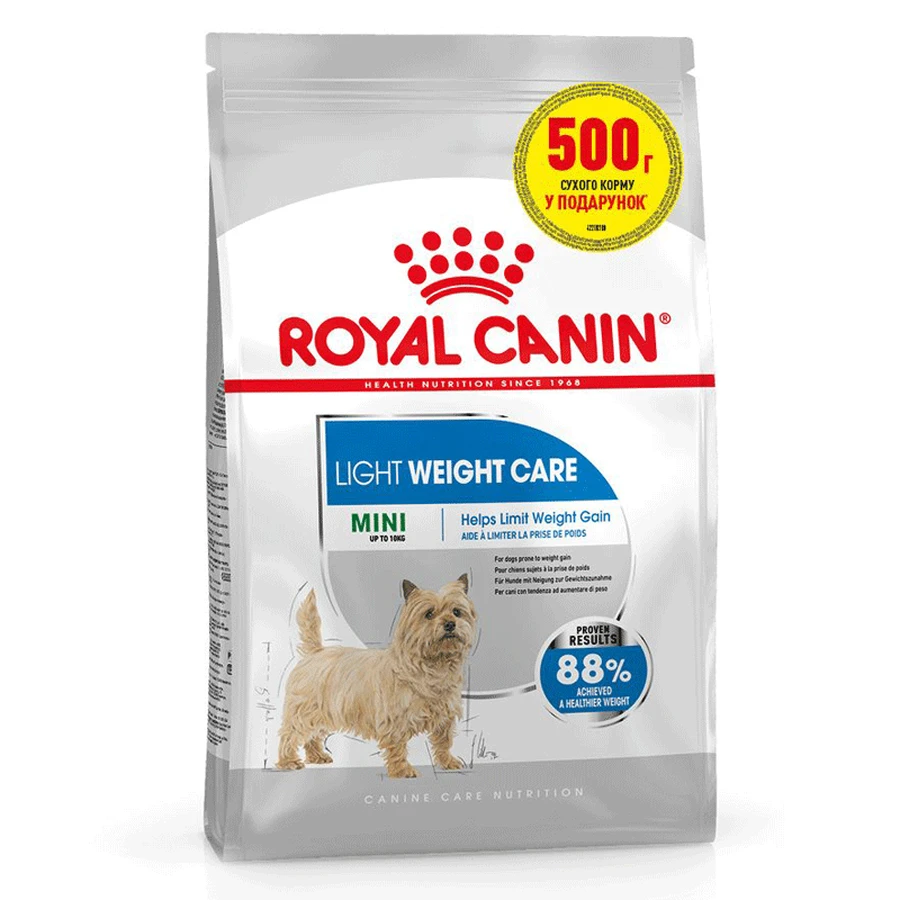 Royal Canin (Роял Канин) Mini Light Weight Care - Сухой корм для собак малых пород предрасположенных к избыточному весу; 2,5 кг + 500 г: цены и характеристики