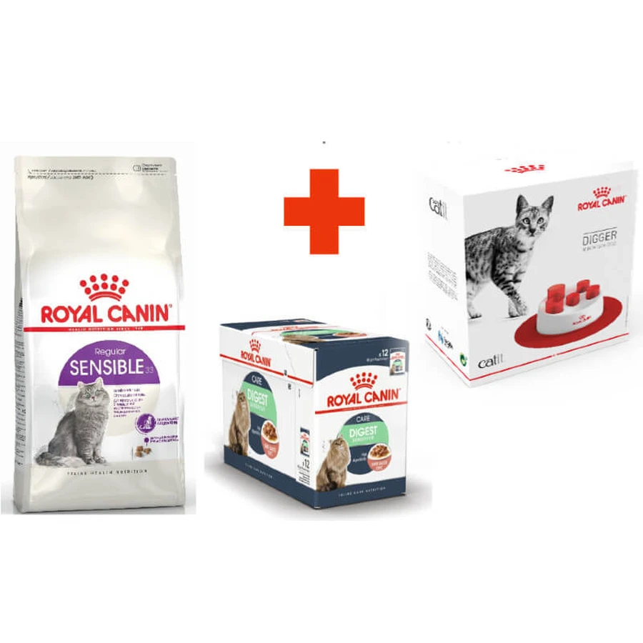 Royal Canin Sensible 33 - Сухий корм з птицею для котів з чутливою травною системою; 2 кг + 12(85 г) + Feeder: ціни та характеристики