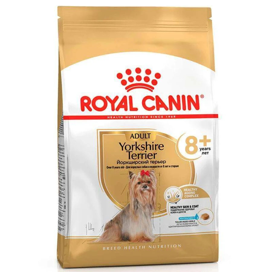 Royal Canin Yorkshire Terrier Ageing 8+ – Сухой корм с птицей для Йоркширских терьеров старше 8 лет; 1,5 кг: цены и характеристики