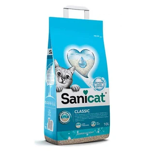 Sanicat (Санікет) Classic Marseille Soap Cat Litter – Мінеральний наповнювач, що поглинає рідину, з ароматом марсельского мила для котячого туалету; 10 л / 5,5 кг