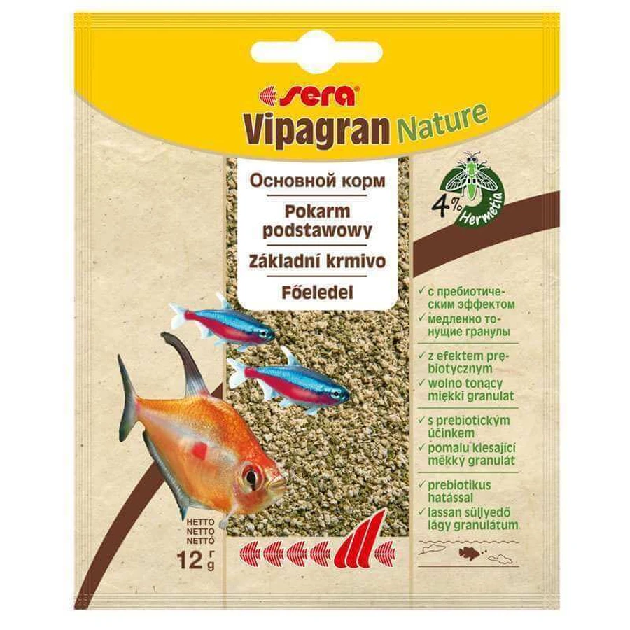 Sera (Сера) Vipagran Nature - Основной корм для всех рыб, питающихся в средних слоях воды; 12 г: цены и характеристики