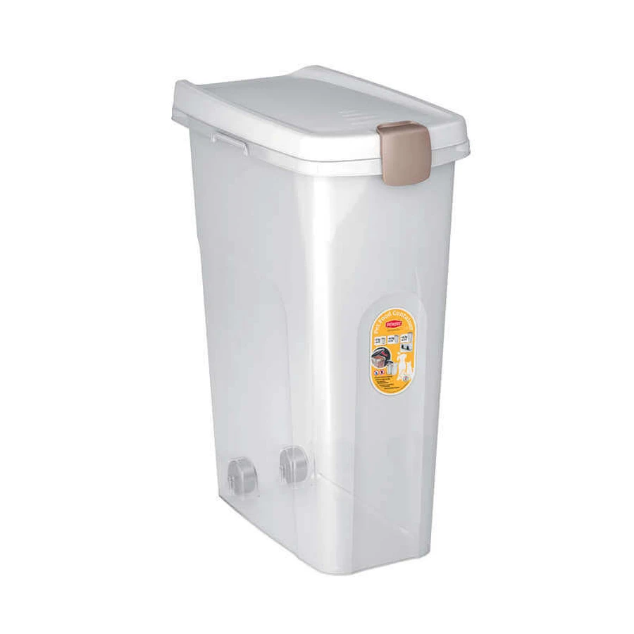 Stefanplast (Стефанпласт) Pet food Container - Контейнер для зберігання сухого корму; 40 л (Білий / Прозорий): ціни та характеристики