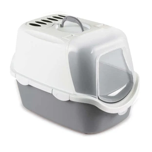 Stefanplast (Стефанпласт) Cathy Easy Clean - Туалет закритий для котів з совочком; 56х40х40 см (Сірий)