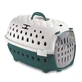 Stefanplast (Стефанпласт) Travel Chic Pet Carrier - Пластикова переноска для маленьких собак, котів і гризунів; 50х34,5х32 см (Білий / Смарагдовий)