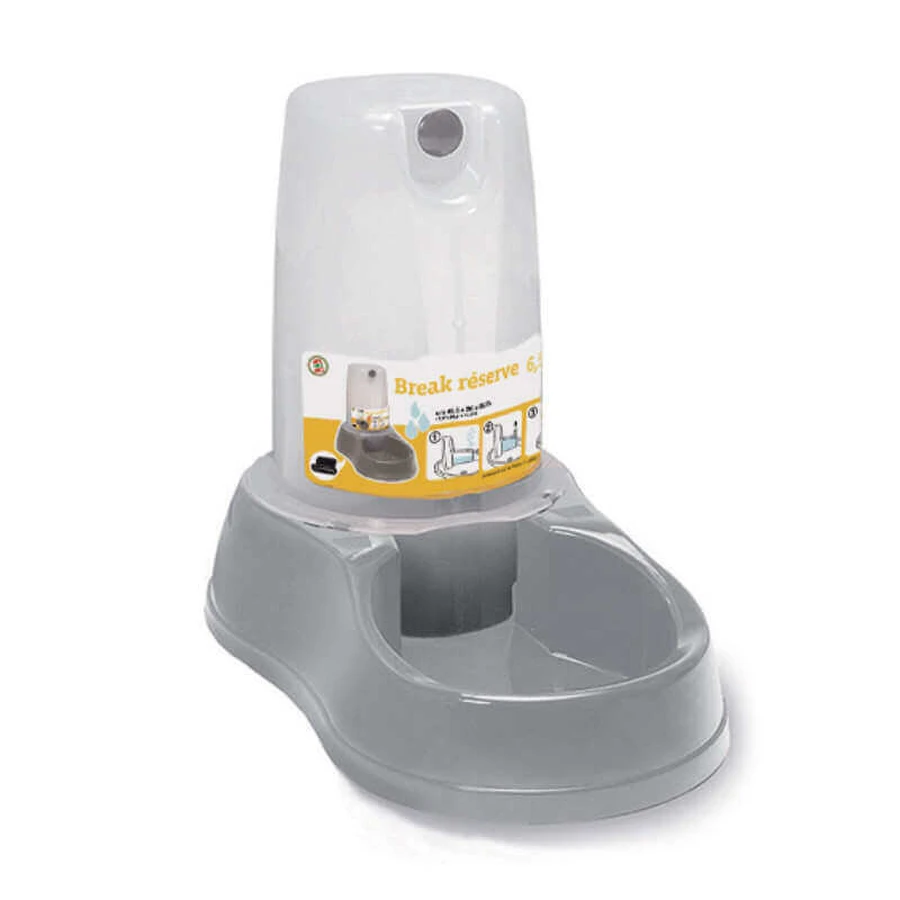 Stefanplast (Стефанпласт) Break reserve Water - Миска автоматична пластикова для води; 6,5 л (Сірий): ціни та характеристики