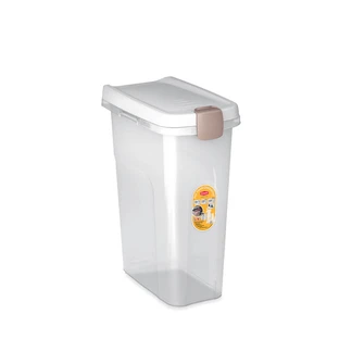 Stefanplast (Стефанпласт) Pet food Container - Контейнер для зберігання сухого корму; 25 л (Білий / Прозорий)