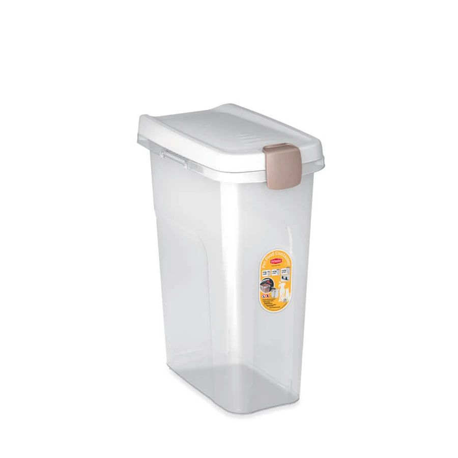 Stefanplast (Стефанпласт) Pet food Container - Контейнер для зберігання сухого корму; 25 л (Білий / Прозорий): ціни та характеристики