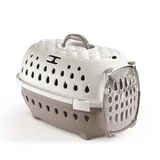 Stefanplast (Стефанпласт) Travel Chic Pet Carrier - Пластикова переноска для маленьких собак, котів і гризунів; 50х34,5х32 см (Білий / Бежевий)