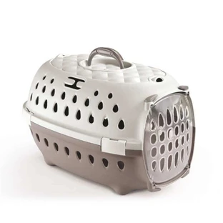 Stefanplast (Стефанпласт) Travel Chic Pet Carrier - Пластикова переноска для маленьких собак, котів і гризунів; 50х34,5х32 см (Білий / Бежевий)