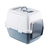 Stefanplast (Стефанпласт) Cathy Comfort - Закритий туалет для котів з фільтром та лопаткою; 58х45х48 см (Синьо-сталевий)