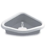 Stefanplast (Стефанпласт) Sprint Corner - Туалет для котів кутовий, з лопаткою; 40x56x14 см (Сірий)