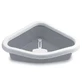 Stefanplast (Стефанпласт) Sprint Corner - Туалет для котов угловой, с лопаткой; 40x56x14 см (Серый)